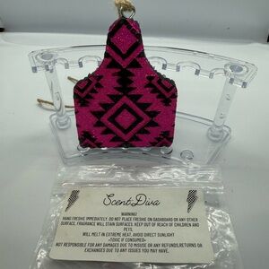 Pink and Black Geometric Car Freshener